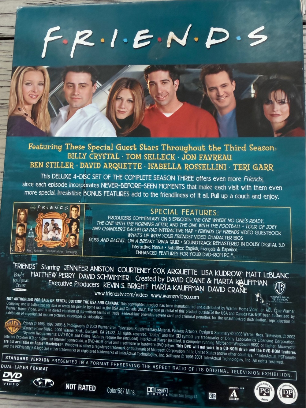 Friends The Complete Third Season DVD box set. Warner Bros. - Picture 2 of 10